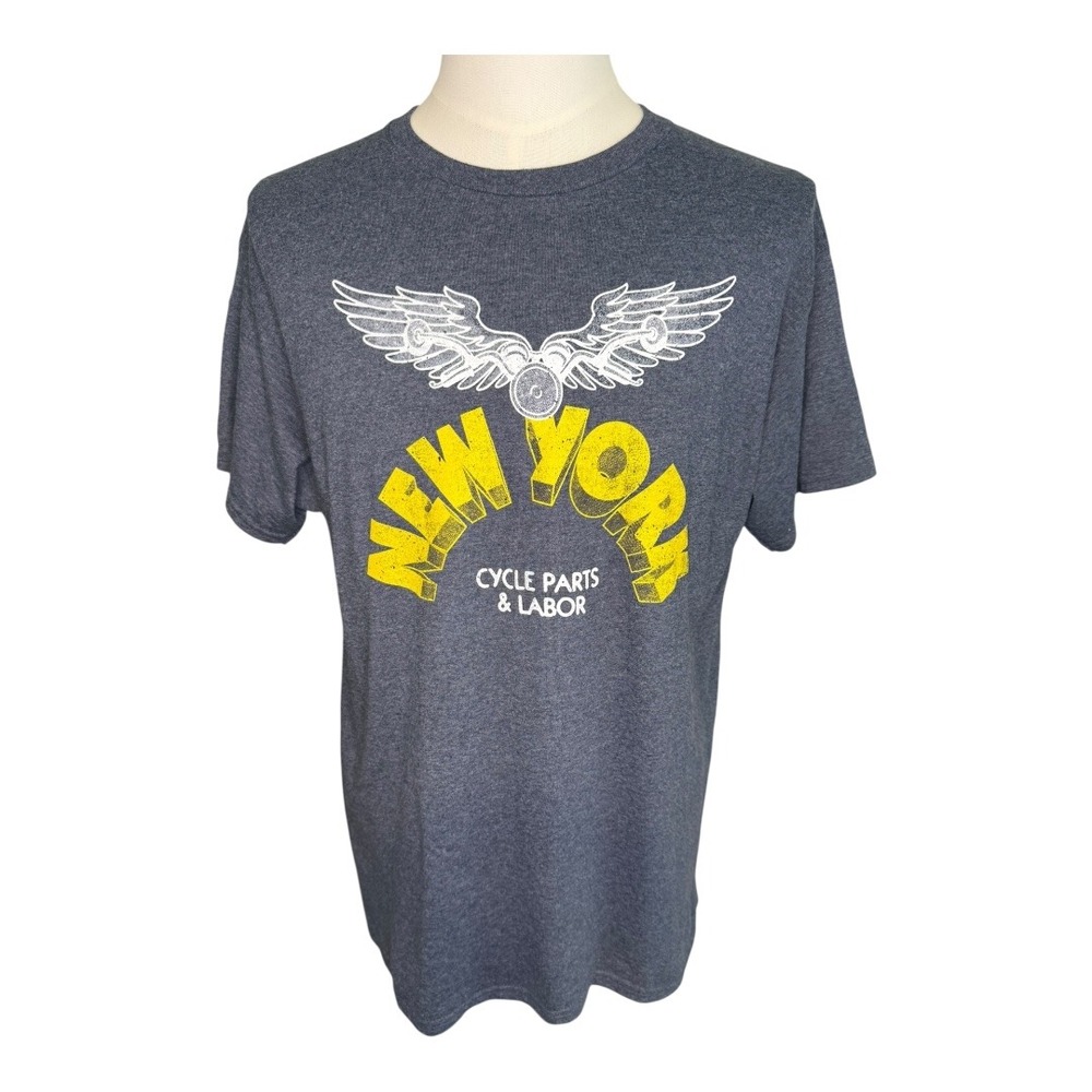Kid Dangerous NY Cycle Parts Graphic Tee Short Sleeve‎ T-Shirt Large